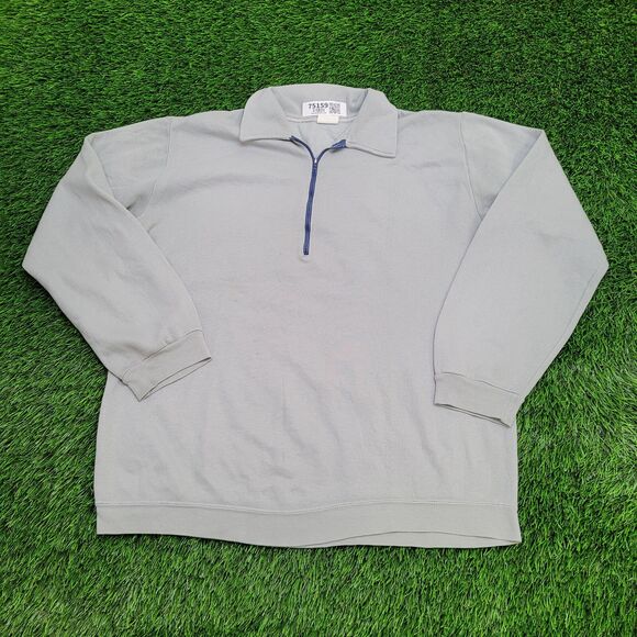 Vintage 80s MOD Sweatshirt Large 23x27 Gray - Picture 1 of 13